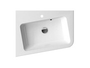 Umywalka konglomeratowa 10° 650 Lewa biała z otworami [PRODUKT KLASA II] RAVAK