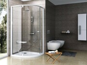 Kabina prysznicowa półokrągła PSKK3-90 biała/biała, szkło Transparent [PRODUKT NOWY] RAVAK