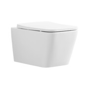 Miska WC wisząca bezkołnierzowa SOLAR RimOff + deska wolnoopadająca, biała [PRODUKT KLASA III] RAVAK