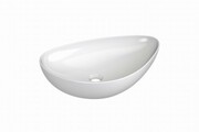 Umywalka ceramiczna asymetryczna 610 nablatowa, biała + korek [PRODUKT NOWY] RAVAK