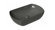 Umywalka ceramiczna Uni 500 O nablatowa, szara + korek [PRODUKT NOWY]