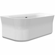 Wanna wolnostojaca YPSILON W 180x80 akrylowa, biała z czarnym odpływem i przelewem [PRODUKT KLASA II] RAVAK