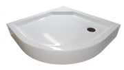 Brodzik akrylowy półokrągły KOMPAKT R-550 90x90, biały [PRODUKT NOWY] RAVAK