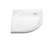 Brodzik konglomeratowy półokrągły ELIPSO PRO FLAT 80x80, biały [PRODUKT NOWY] RAVAK
