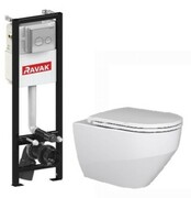 Zestaw WC podwieszany ZANTE + stelaż SLIM, przycisk chrom [PRODUKT NOWY] RAVAK
