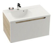 Szafka łazienkowa pod umywalkę SD CLASSIC 800 Prawa, jednoszufladowa, biała/latte [PRODUKT NOWY] RAVAK