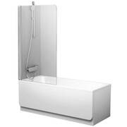 Parawan nawannowy CVS1-80 Lewy polerowane aluminium, szkło przezroczyste [PRODUKT KLASA II] RAVAK