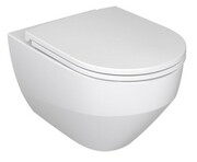 Miska WC wisząca bezkołnierzowa ZANTE RimOff + twarda deska wolnoopadająca, biała [PRODUKT NOWY] RAVAK