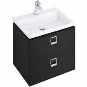 Szafka łazienkowa pod umywalkę SD COMFORT 600 dwuszufladowa czarna/czarna [PRODUKT KLASA II]] RAVAK