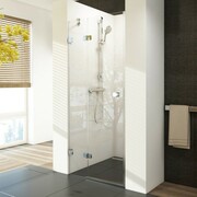 Drzwi prysznicowe otwierane BSD2-90 A-L chrom, szkło przezroczyste (produkt poekspozycyjny) RAVAK