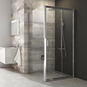 Ścianka prysznicowa BLPS-90 bright alu, szkło Transparent (produkt poekspozycyjny) RAVAK