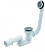 Syfon brodzikowy SABINA 50 z przelewem chrom + korek przelew 280 mm - starszy typ [PRODUKT NOWY] RAVAK