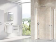 Kabina prysznicowa CRV1-90 biała, przezroczysta do łączenia z CRV1, CRV2,CPS [PRODUKT KLASA II] RAVAK