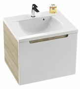 Szafka łazienkowa pod blat SD CLASSIC 600 jednoszufladowa, biała/latte [PRODUKT KLASA II] RAVAK