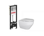 Zestaw WC podwieszany ZANTE + stelaż SLIM, przycisk chrom [PRODUKT NOWY] RAVAK