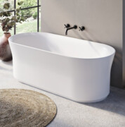 Wanna wolnostojąca YPSILON 180x80 biała z chromowanym odpływem i przelewem [PRODUKT KLASA II] RAVAK