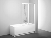 Parawan nawannowy VS2 105 biały, szkło Transparent [PRODUKT KLASA III] RAVAK