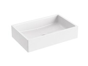 Umywalka konglomeratowa FORMY 01 500 D nablatowa, biała [PRODUKT KLASA II] RAVAK