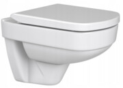 Miska WC wisząca bezkołnierzowa MERO RimOff + deska wolnoopadająca, biała [PRODUKT NOWY] RAVAK