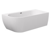 Wanna wolnostojąca FREEDOM CORNER P 170x80 biała z czarnym odpływem i przelewem [PRODUKT NOWY] RAVAK