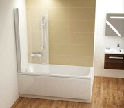 Parawan nawannowy CVS1-80 Lewy polerowane aluminium, szkło przezroczyste [PRODUKT NOWY] RAVAK