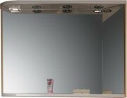 Lustro z oświetleniem M 960 z półką lewe biały/brzoza (produkt poekspozycyjny)