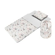 Śpiwór dla dzieci do spania Flowers Szare - Bawełna