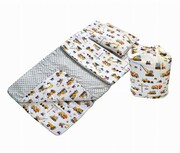 Śpiwór dla dzieci do spania Koparki - Minky/Bawełna