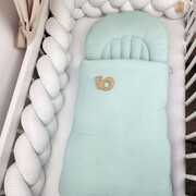 Becik, Rożek niemowlęcy bez falbanki - Muślin Mięta 35x85 cm