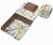 Śpiwór dla dzieci do spania Liski - Brąz Minky/Bawełna