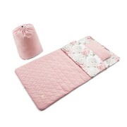 Śpiworek dla dzieci do spania Piwonie- Velvet pikowany/Bawełna Premium 70x140cm