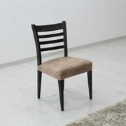 Pokrowiec elastyczny na siedzisko krzesła ESTIVELLA beżowy, 40-50 cm, zestaw 2 szt. 4HOME