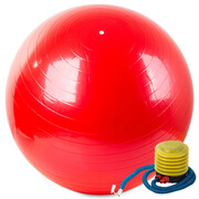 Piłka gimnastyczna 65 cm z pompką, czerwony 4HOME