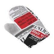 Rękawica kuchenna Ema Gazeta czerwony, 18 x 28 cm Bellatex