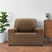 Pokrowiec elastyczny na fotel ESTIVELLA brązowy, 70-110 cm, 70 - 110 cm 4HOME