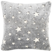 4Home Poszewka na poduszkę Stars świecąca szary, 40 x 40 cm, szary 4Home