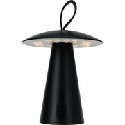 Zewnętrzna przenośna lampa stołowa LED Boise, czarny, USB, 15 x 17 cm, plastik 4HOME