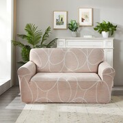 4Home Pokrowiec elastyczny na kanapę Abstract beżowy, 190-230 cm + poszewka na poduszkę gratis, 190-230 cm 4Home