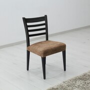 Pokrowiec elastyczny na krzesło ESTIVELLA brązowy , 40-50 cm, zestaw 2 szt. 4HOME