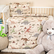 4Home Dziecięca pościel bawełniana do łóżeczka Dino world, 100 x 135 cm, 40 x 60 cm, 100 x 135 cm, 40 x 60 cm 4Home