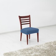 Pokrowiec elastyczny na siedzisko krzesła Denia niebieski, 45 x 45 cm, zestaw 2 szt. 4HOME
