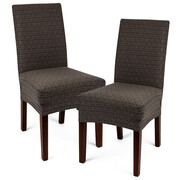 4Home Multielastyczny pokrowiec na krzesło Comfort Plus brązowy, 40 - 50 cm, zestaw 2 szt. 4Home