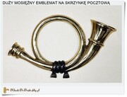 Duży mosiężny znaczek na skrzynkę Pocztową