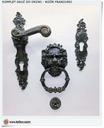 Przygotuj komplet okuć francuskich – mosiądz z czarną patyną