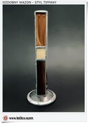 Dekoracyjno ozdobny wazonik Tiffany Rękodzieło