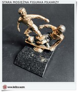 Stara mosiężna figurka Piłkarzy
