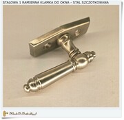 Retro klamka okienna - Stal szczotkowana