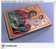 Ikona Św. Krzysztof patron kierowców na prezent (045)