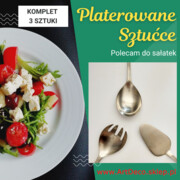 Platerowane duże Sztućce do sałatek i ciasta