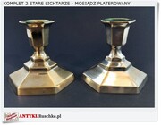 2 Stare platerowane lichtarze